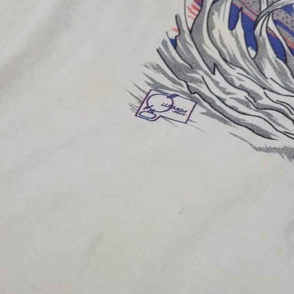 Marvel Thor Shirt Size Medium MLB New York Mets Graphic Tee Grungy Grunge Stains - Picture 8 of 12